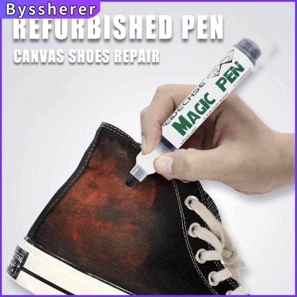 Byssherer 30ml Canvas Shoes Repair Pen Cloth Color Soft Cloth Dyeing Waterproof Magic Renewed Pen