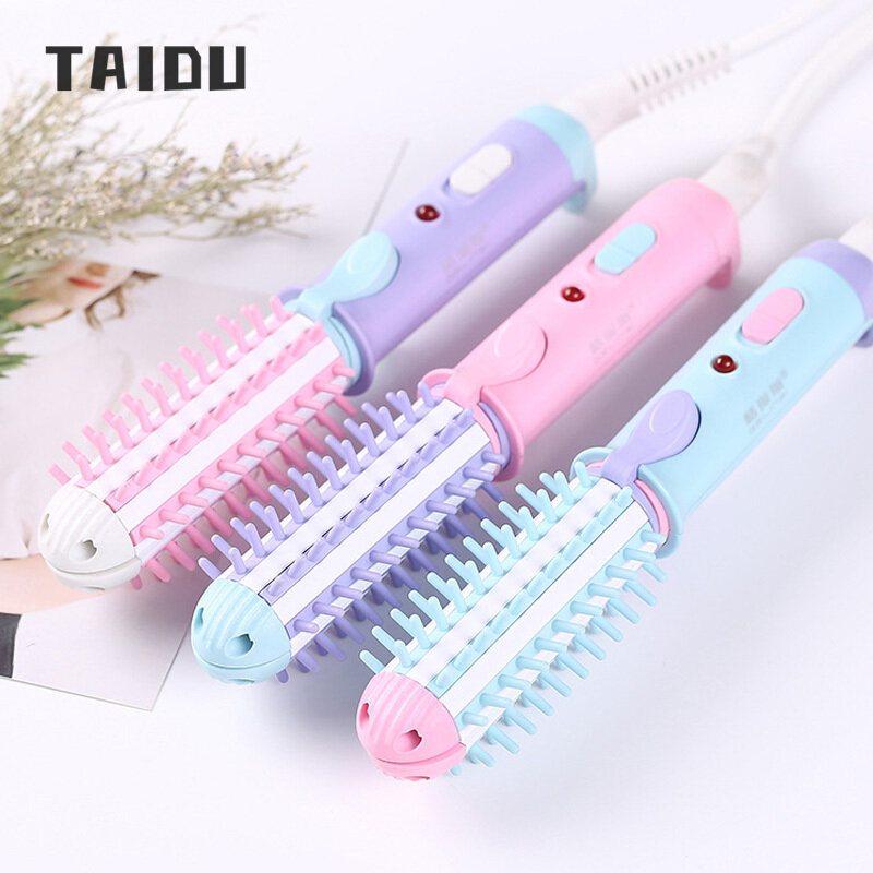 Taidu hàn quốc nhỏ máy uốn xoăn tóc kẹp uốn xoăn bằng gốm máy uốn xoăn tóc tóc mái uốn thẳng khóa bên trong nẹp