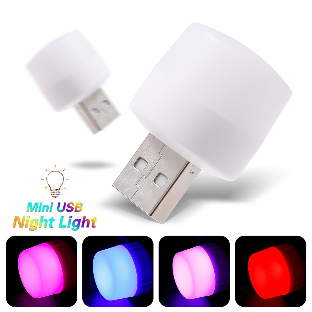 Usb đèn cắm đèn tròn nhỏ usb sạc điện di động máy tính đèn đọc sách bảo vệ mắt led đèn ngủ