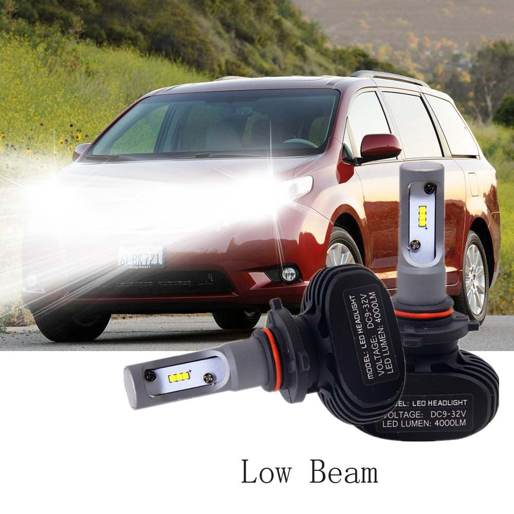 Bộ bóng đèn pha đèn pha led chùm thấp cao cấp 9006 80w hậu mãi, bóng đèn pha cho toyota sienna 2006-2010 phụ kiện đèn pha
