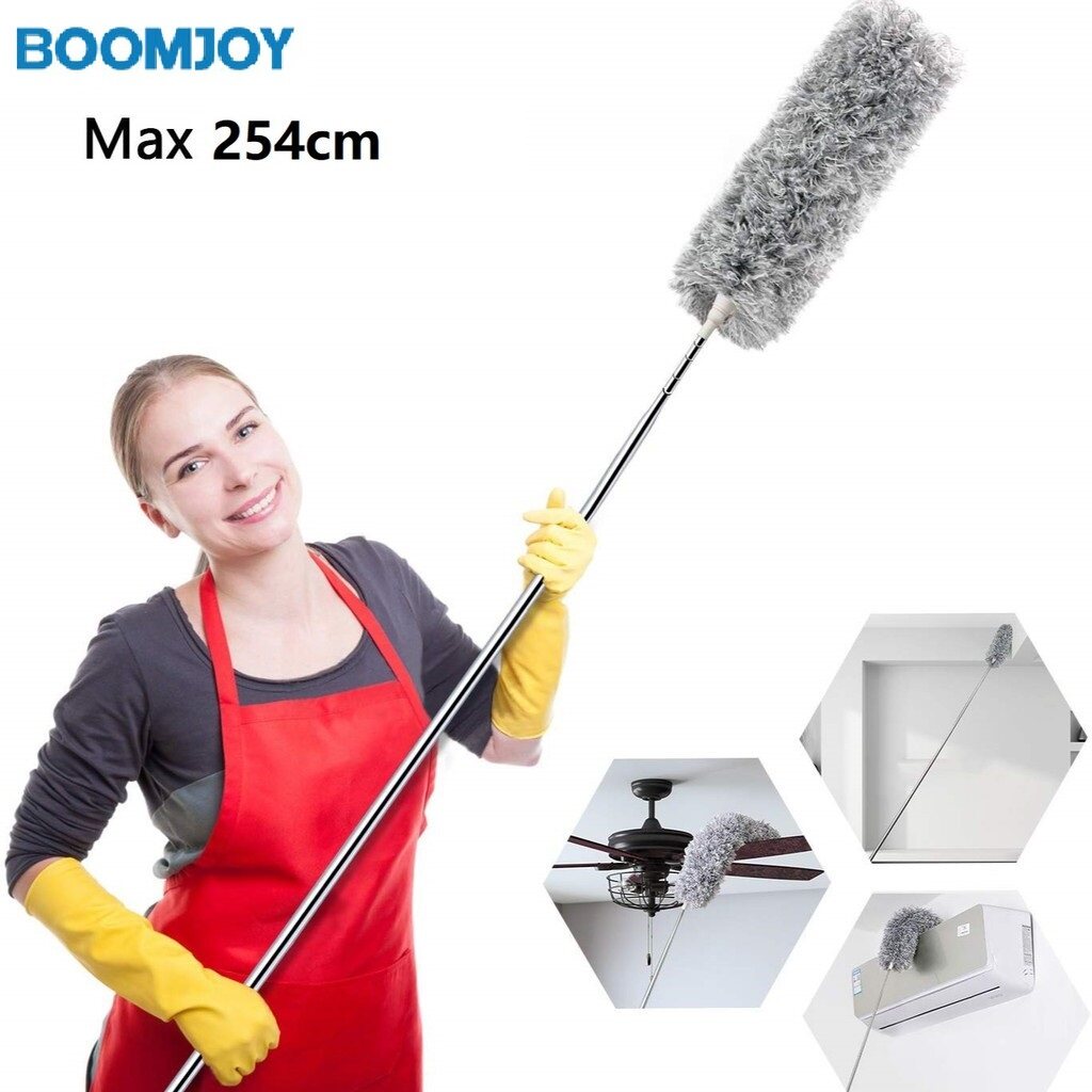 BOOMJOY NEW,254cm Long Microfiber Duster,with Bendable Head, Washable