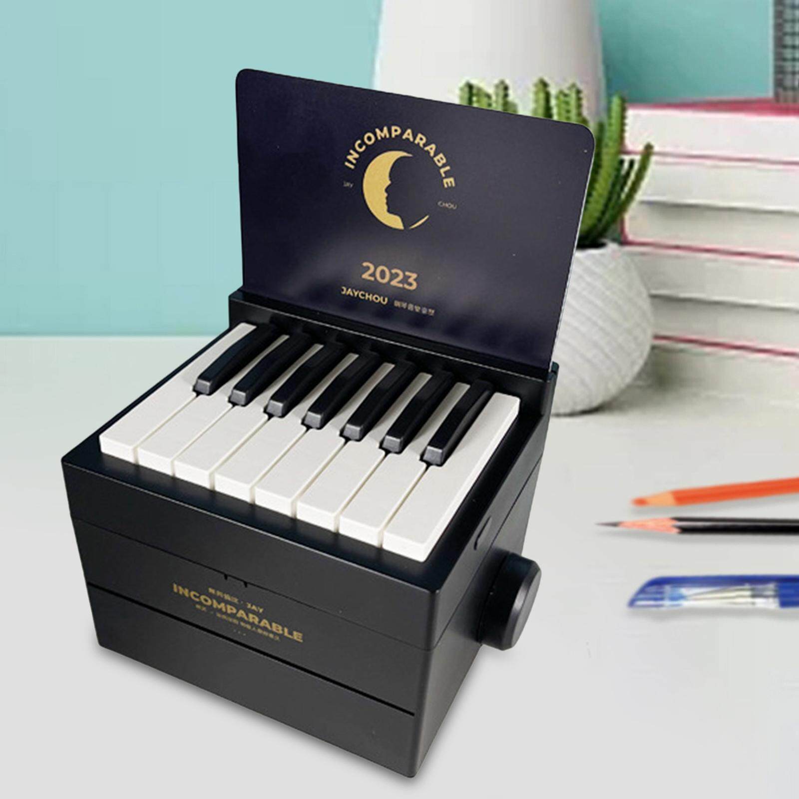 Baoblaze Piano Jay 2023 Đồ Trang Trí Lịch Bàn Quà Tặng Sáng Tạo Dễ Chơi