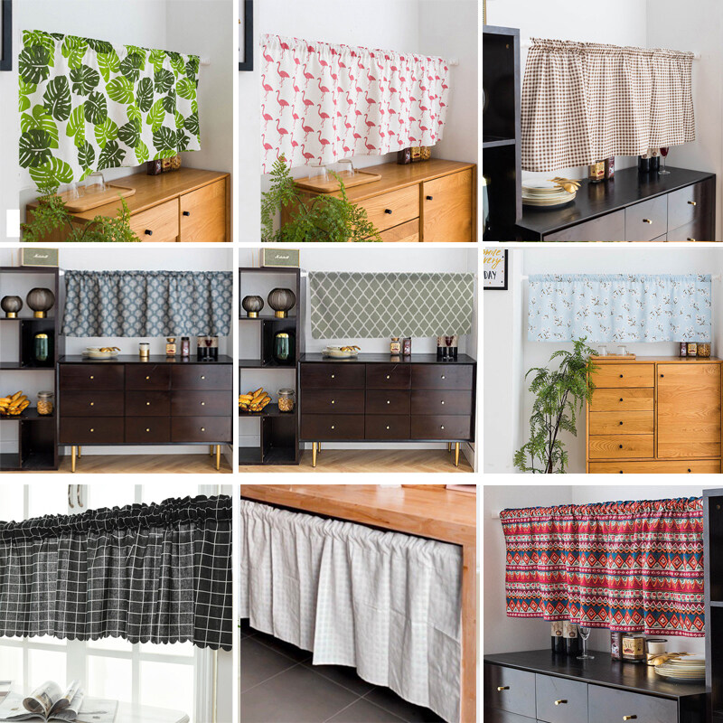 Rèm Nhà Bếp Rèm Cửa Sổ Chắn Sáng Rèm Ngắn Rèm Cửa Sổ Ngắn Rèm Cửa Sổ Trang Trí Tủ Bếp Rèm Ngắn