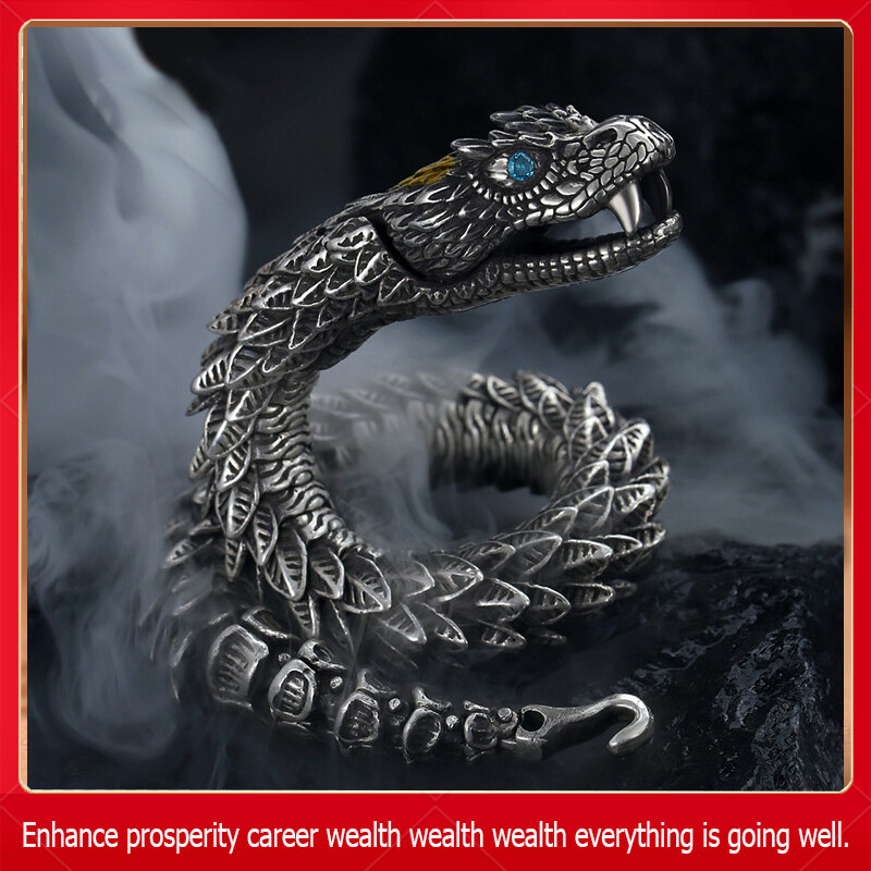 Vòng tay mô hình rắn ry-3d vòng tay sapphire dệt tay thiết kế nguyên bản vòng đeo tay hình rắn cá tính độc đoán, vòng đeo tay cặp đôi vòng tay họa tiết rắn bạc s925 thời trang đa dạng, vòng đeo tay hip hop