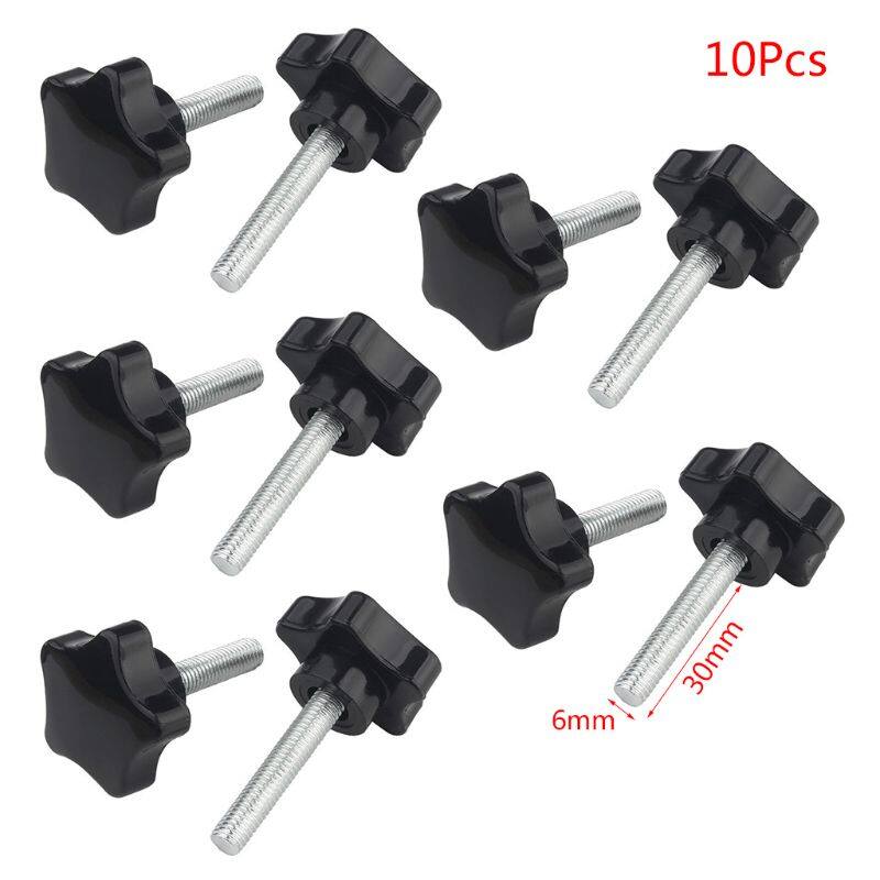 10 cái vít tay m6/m8, vít kẹp ren đầu năm sao núm vặn cho thiết bị công nghiệp