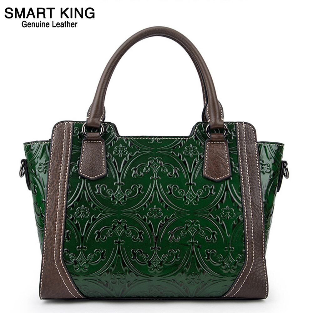 Smart King New Fashion Handbag For Women Girls Genuine Cow Leather Super Hot Fashion Elegant Retro Shoulder Sling Bag Top Handle Bags ราคา 1,449 บาท*ส่งฟรี