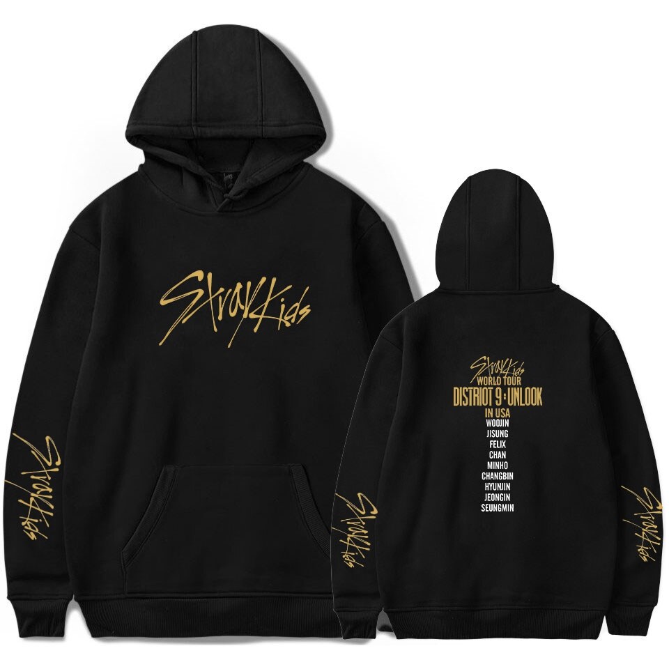 [Echoes Department Store]Áo Hoodie Mở Khóa Quận 9 Tour Diễn Thế Giới Trẻ Em KPOP Stray Kids Mới Áo N