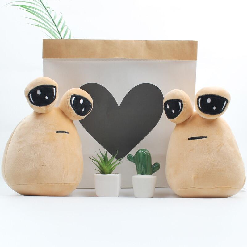 22cm My Pet Alien Pou Plush Toy Furdiburb Emotion Alien Plushie Stuffed Animal Pou Doll Kids Favor H