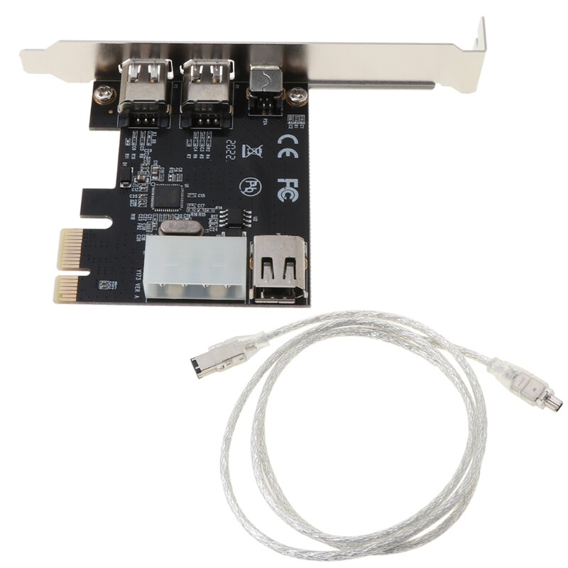 Pci-e 1x ieee 1394a 4 cổng firewire card adapter cáp 6-4 chân cho máy tính để bàn pc