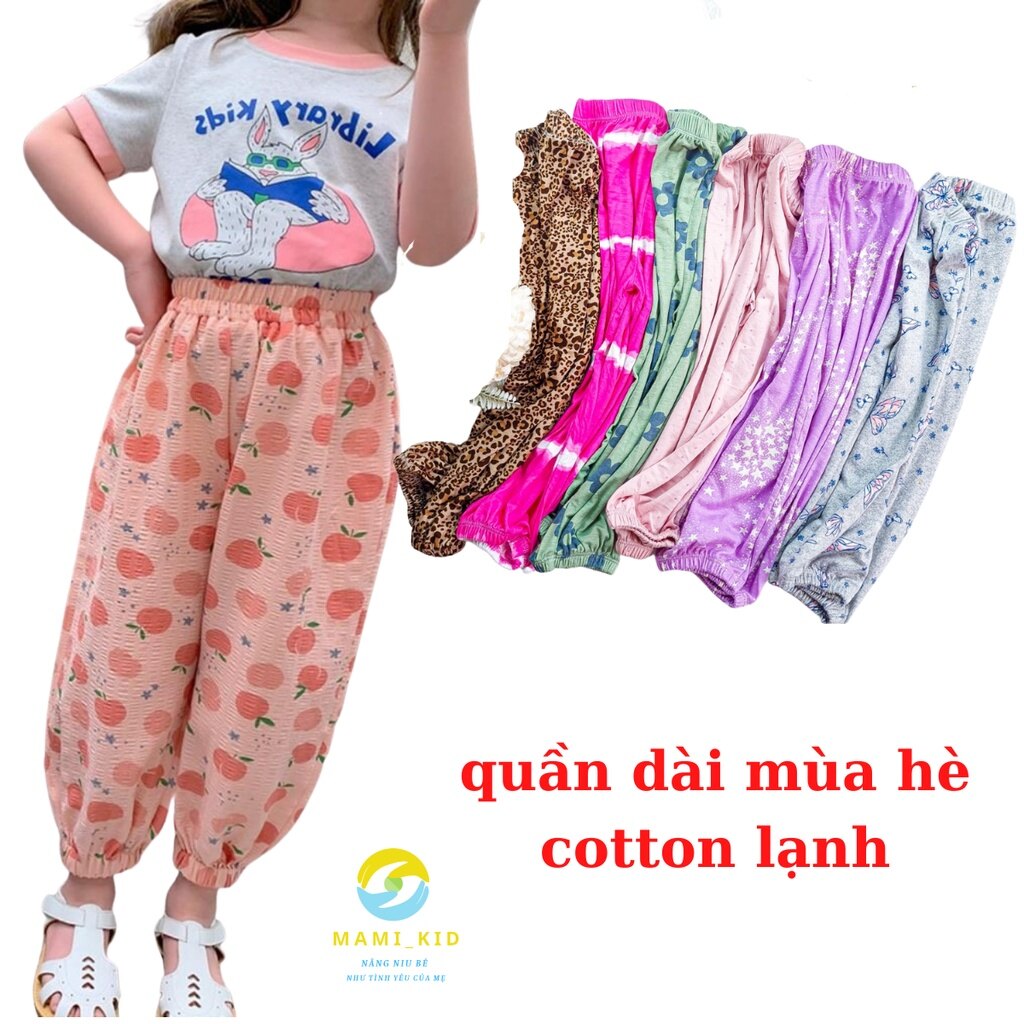 Quần bomber bé gái, quần alibaba chống muỗi mùa hè cho bé, rất mát, vải thun lạnh mềm mại...