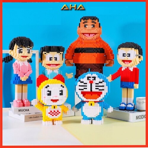 Lắp ráp ghép hình mini Doreamon nhân vật truyện đồ chơi lắp ráp xếp hình 3d