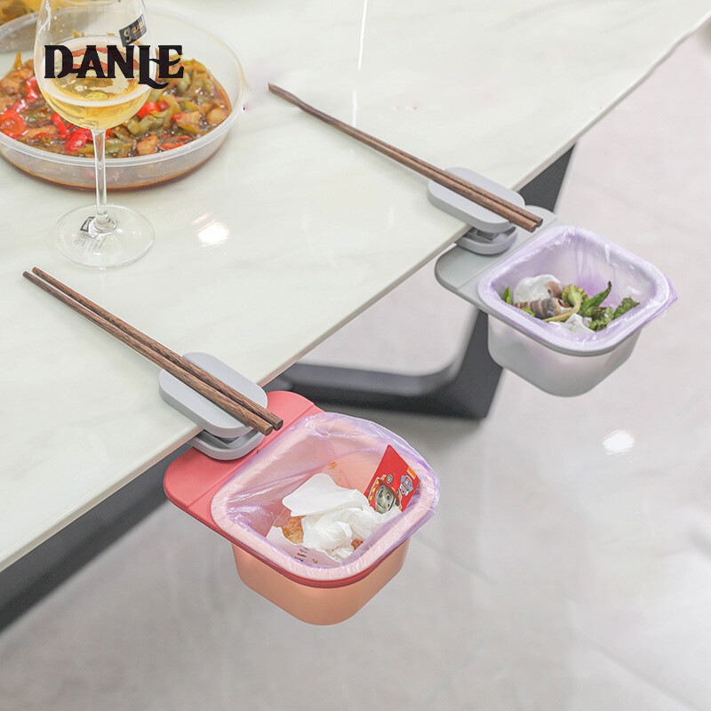 Multifunctional desktop rotating garbage bin, kitchen mini storage box, hidden miscellaneous items, vegetable residue bin, garbage bin ราคา 97 บาท*ส่งฟรี