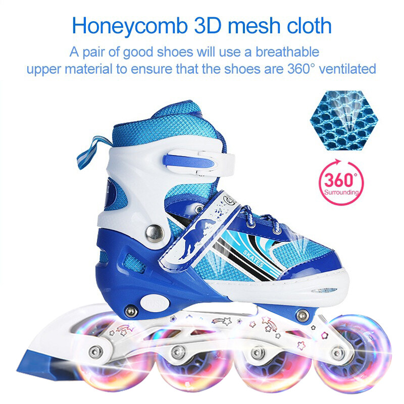 Generic Children Kids Roller Skates Adjustable Inline Skates With