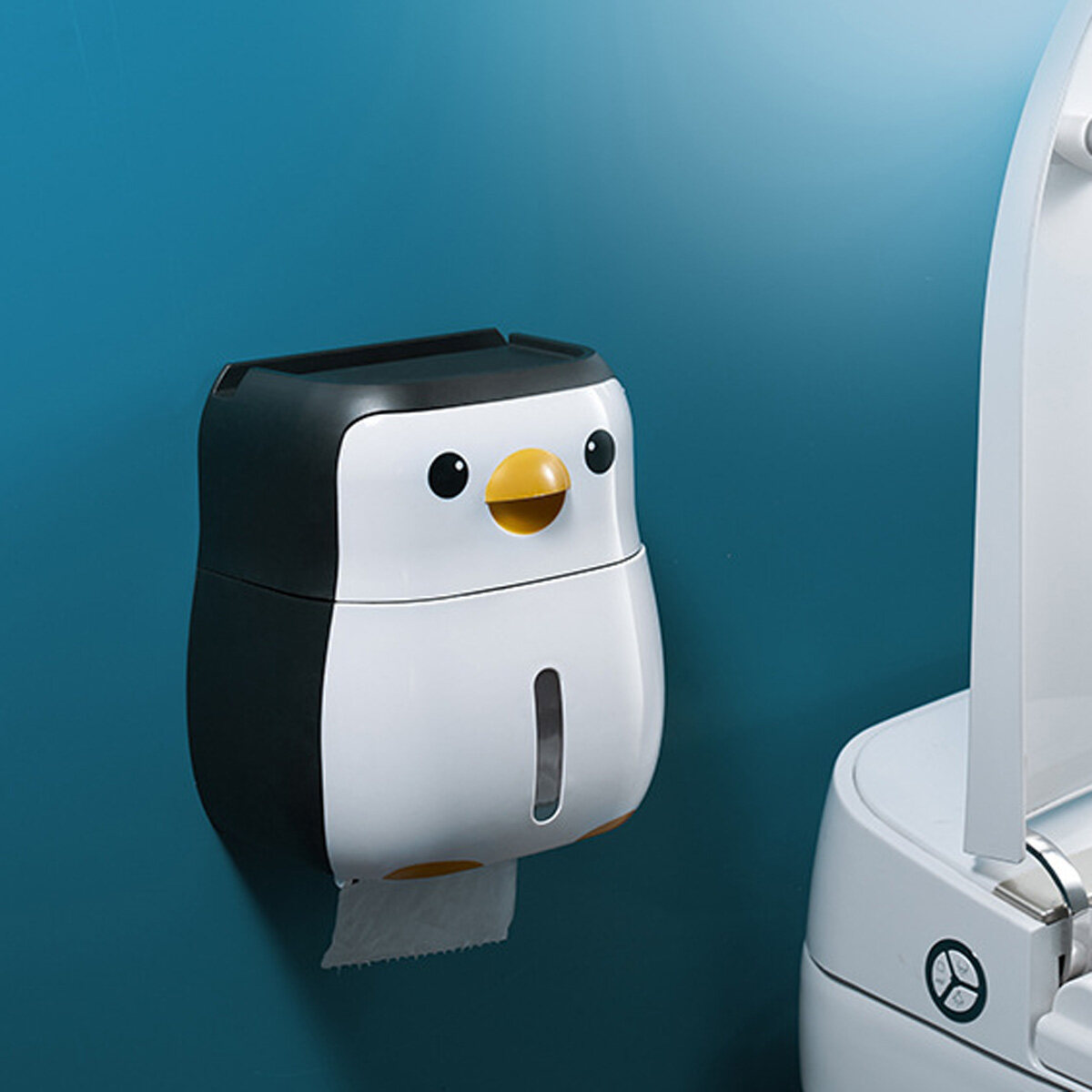 Generic Waterproof Toilet Paper Holder Box Penguin Wash Basin Tissue