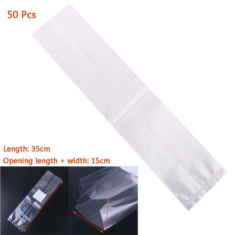 50 cái túi nấm 6 kích cỡ, túi trồng cây bằng nhựa nhiệt độ cao dụng cụ làm vườn