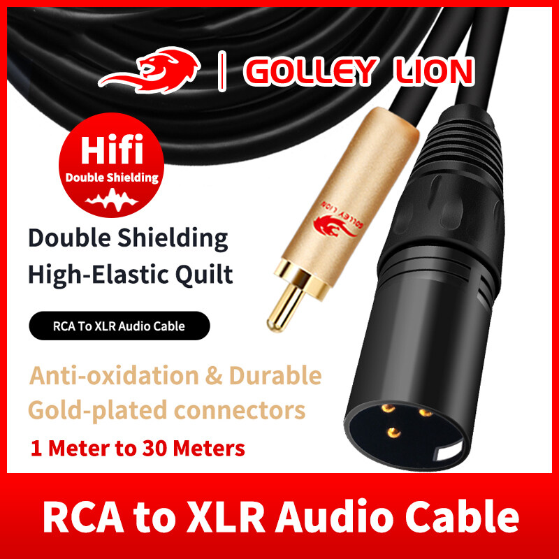 GOLLEY LION RCA Male to XLR Jack Audio Cable for Mixer,Console,Amp ราคา 345 บาท*ส่งฟรี