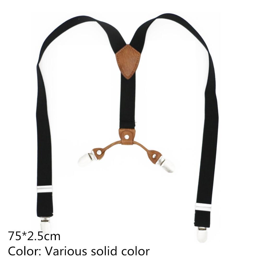 2-5cm-Width-4-Clips-Y-Back-Kids-Boys-Pant-Suspender-Strap-Solid-Pure-Color-