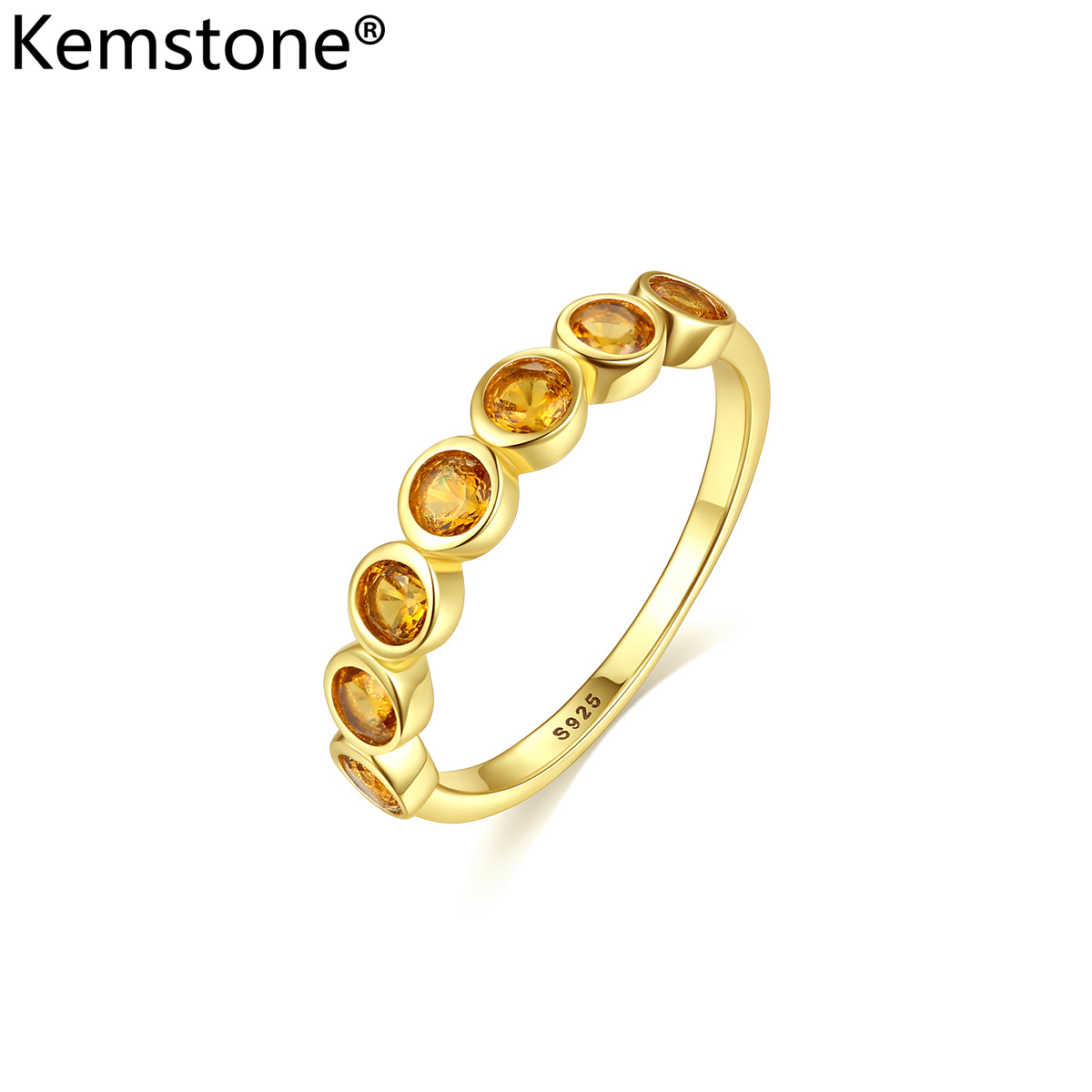 Kemstone nhẫn trang sức nữ mạ vàng pha lê 925 bạc, đối với phụ nữ