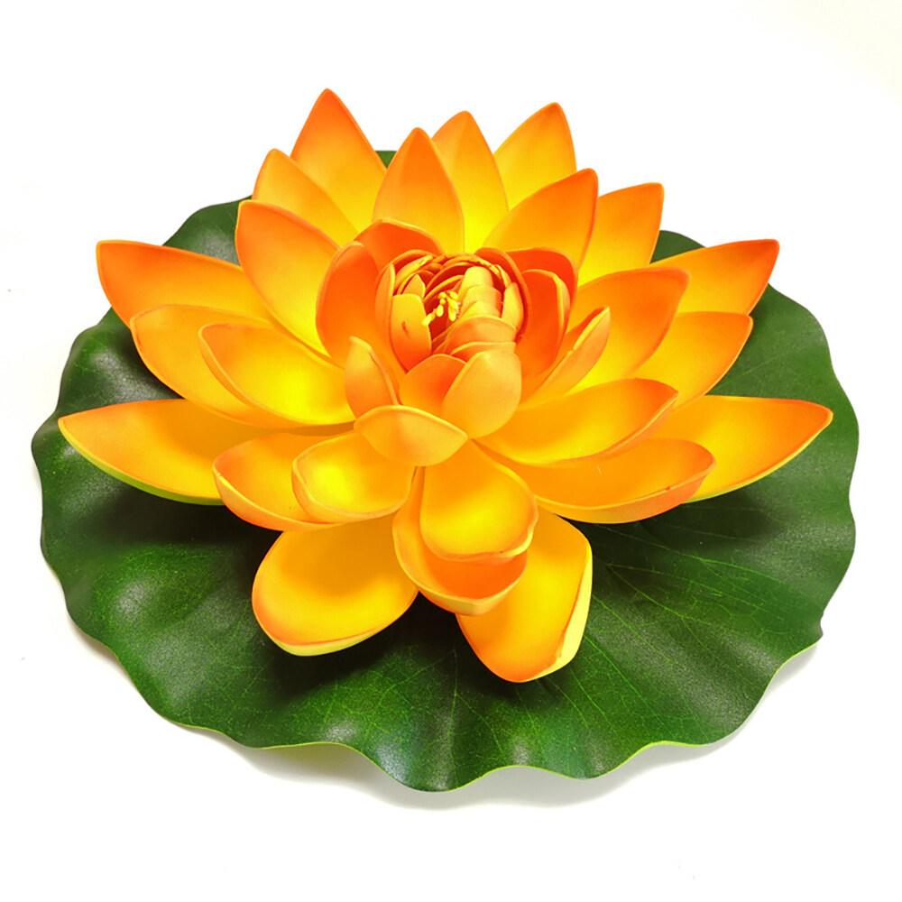 6 Pack Plastic Floating Artificial Lotus Flowers For Outdoor Garden