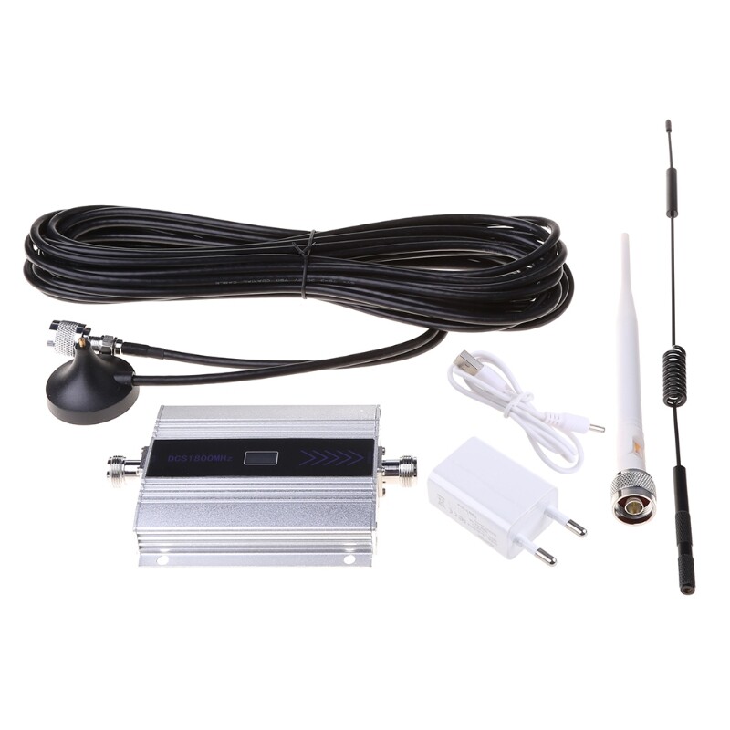 1 bộ điện thoại di động dcs 1800mhz bộ tăng cường tín hiệu 2g/3g/4g bộ khuếch đại bộ lặp điện thoại di động bộ thu tín hiệu ăng ten