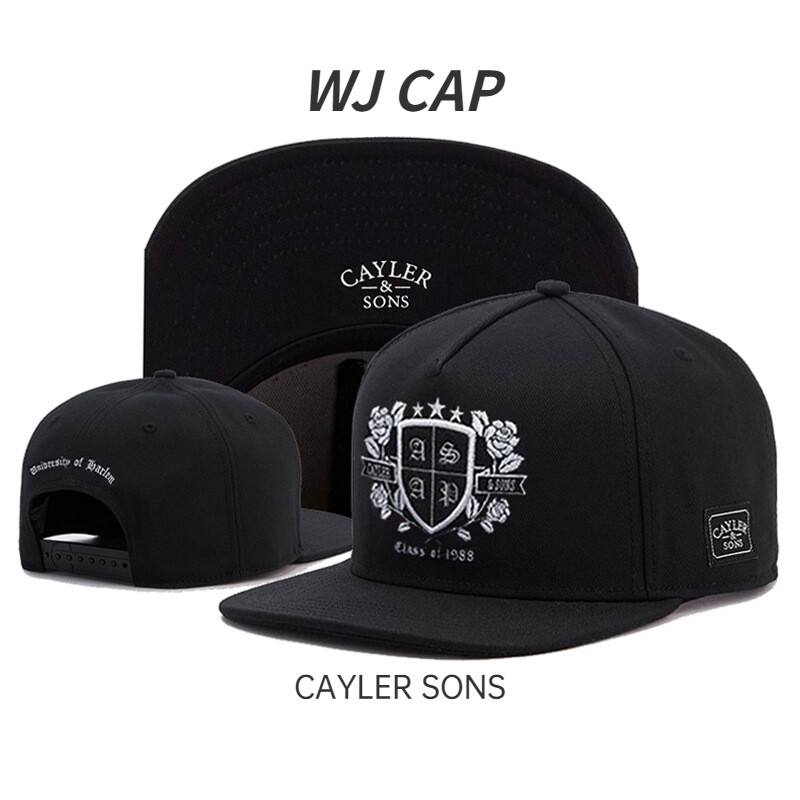 CAYLER SONS Mũ bóng chày rap phẳng Mũ vành nam và nữ thêu hoa hồng khiên Mũ hip hop Con Trai Cayler