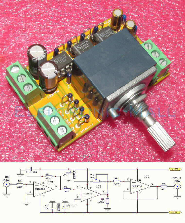 Bảng Khuếch Đại Âm Thanh Trước AMP Đẹp NE5532 /OPA2604*3 Hệ Thống Âm Thanh Nổi HIFI Bộ Tiền Khuếch Đại Âm Nhạc A1