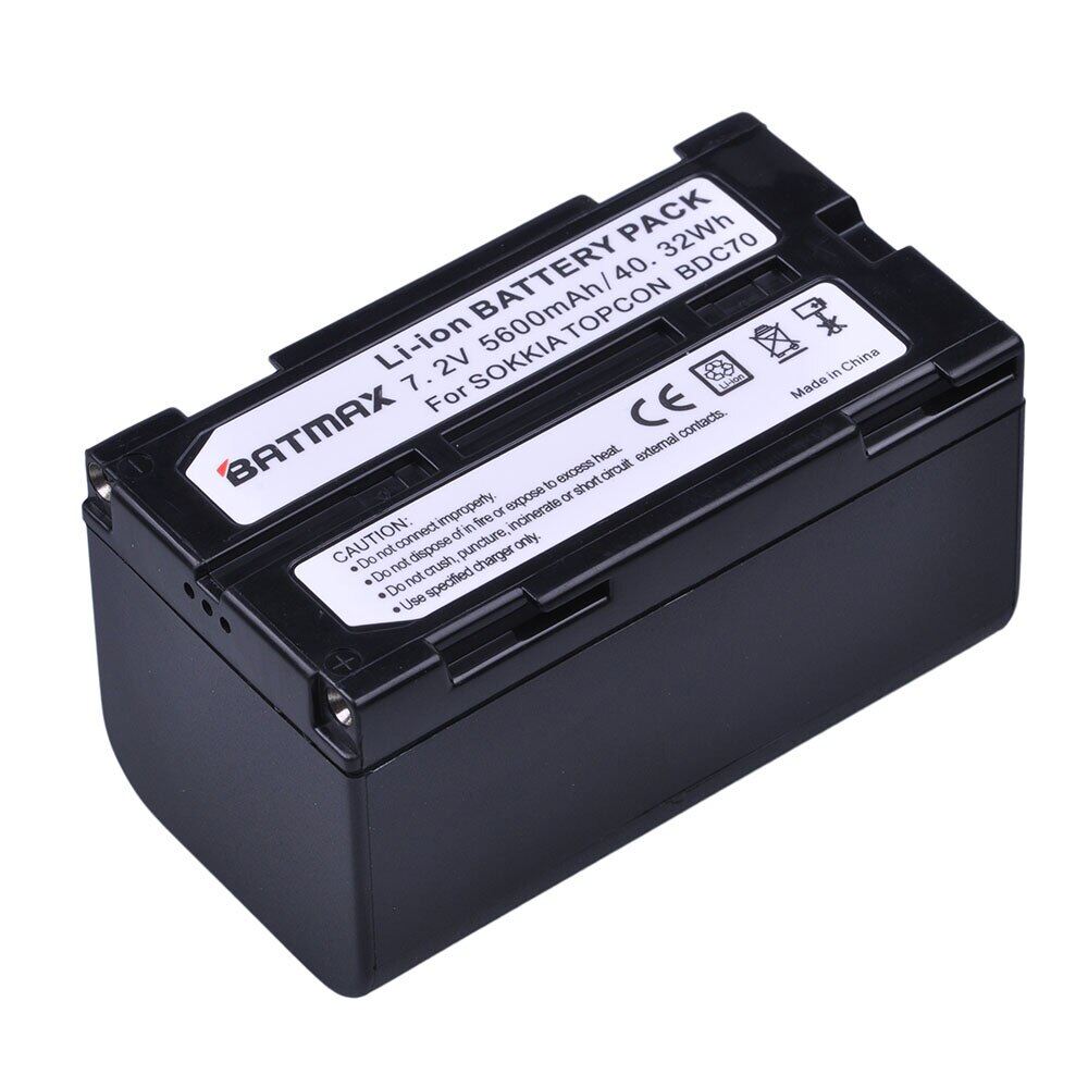 1Pc 5600Mah BDC70 Li Ion Rechargeable Battery For Topcon Sokkia Total Stations, Robotic Total Stations And GNSS Receivers