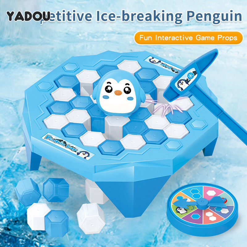 YADOU Mini Ice Breaker Penguin Rescue Little Penguin Ice Knocking Game Parent-child Interaction Children's Desktop Toys