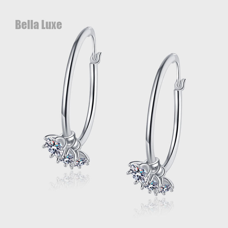 Khuyên tai cao cấp s925 sterling hoa tai bạc nữ khuyên tai tinh tế cá tính có khóa
