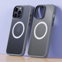 Sanptoch เคสโทรศัพท์แม่เหล็กหรูหราสำหรับ iPhone 12 13 14 15 16 17 Pro Max ใช้ได้กับ MagSafe และโปร่งแสงเคลือบด้านหลังพร้อมขอบซิลิโคนอ่อนนุ่มสำหรับ iPhone 17Air 16 Plus ระดับทหารเคสกันกระแทกกันกระแทก