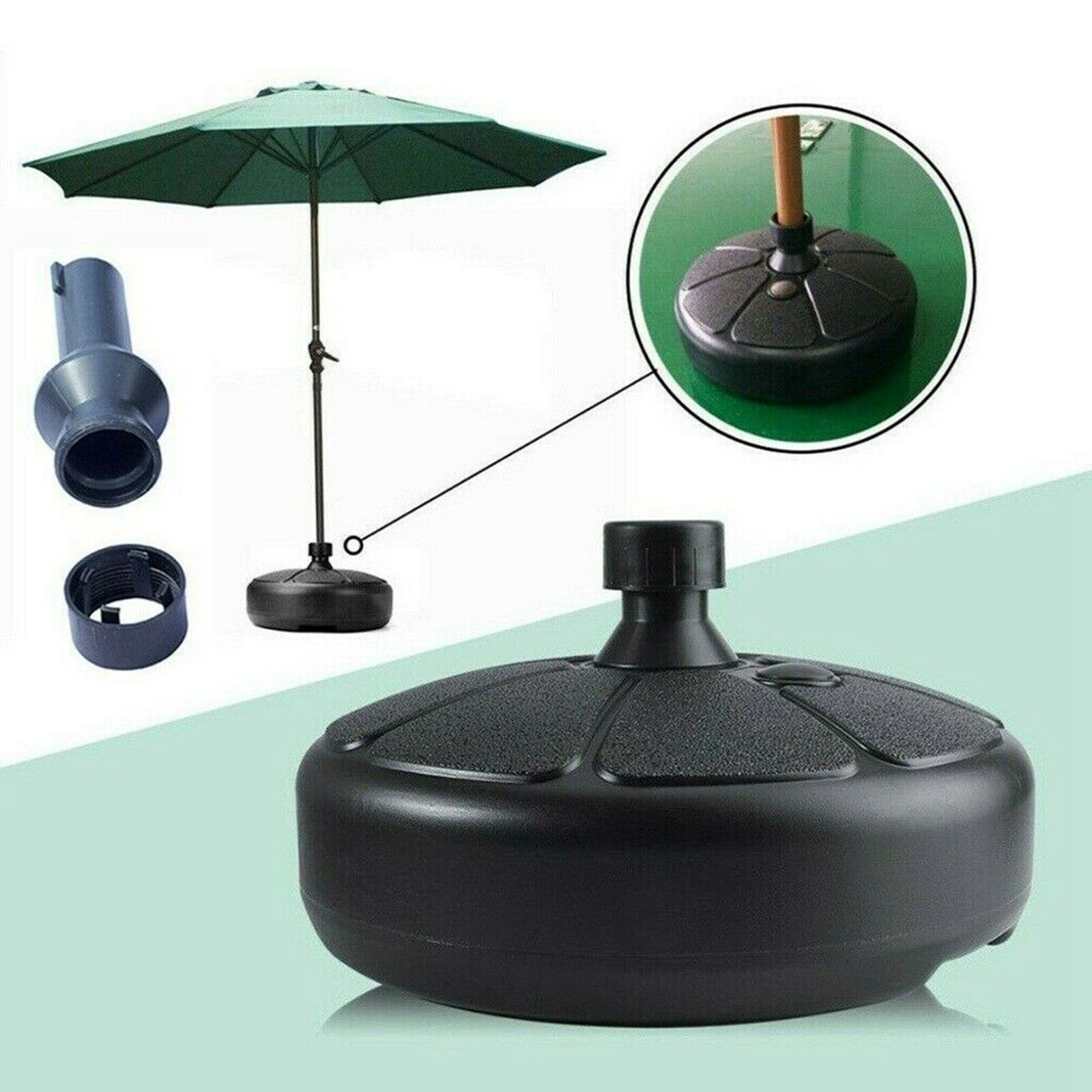 Fityle Heavy Duty Patio Umbrella Round Base Pole Holder Replacements