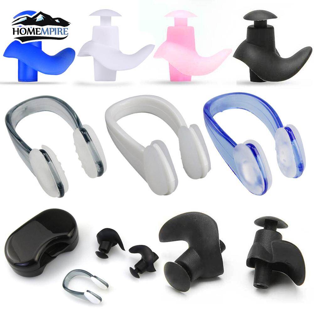 Homempire nút bịt mũi bơi bằng silicon mềm + nút bịt tai swin nút bịt mũi cho người lớn trẻ em nút bịt tai cách âm nút bịt tai bơi lội lướt sóng lặn chống nước