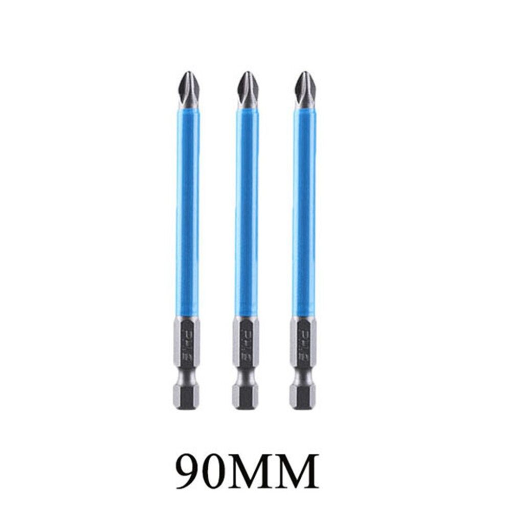 Toolstar 3 cái đầu lô chống trượt ph2 đầu tua vít từ tính cán lục giác 1/4 inch