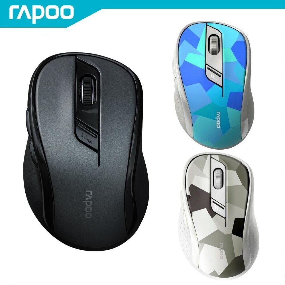 Chaunceybi Rapoo M500G Multi-Device Bluetooth Mouse Noiseless Ergonomic Wireless Mouse For Computer PC Laptop 12 Months Long Battery Life