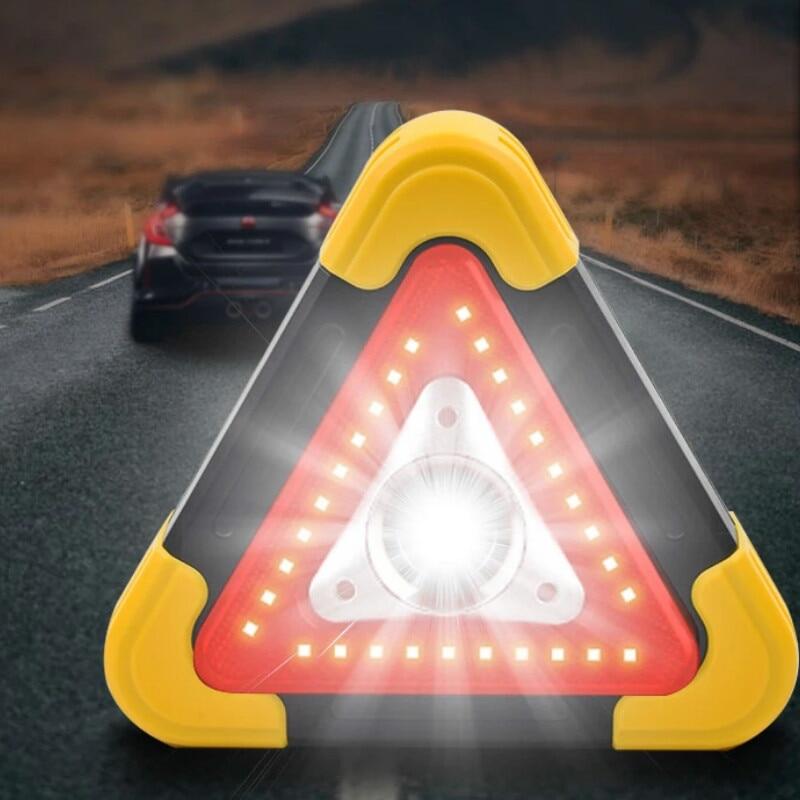 [HOT K] Đèn Cảnh Báo Hình Tam Giác Cầm Tay Cho Xe Cộ Đèn LED Khẩn Cấp Đèn Khẩn Cấp Phản Quang Biển Báo An Toàn Rào Chắn Chạy Bằng Pin
