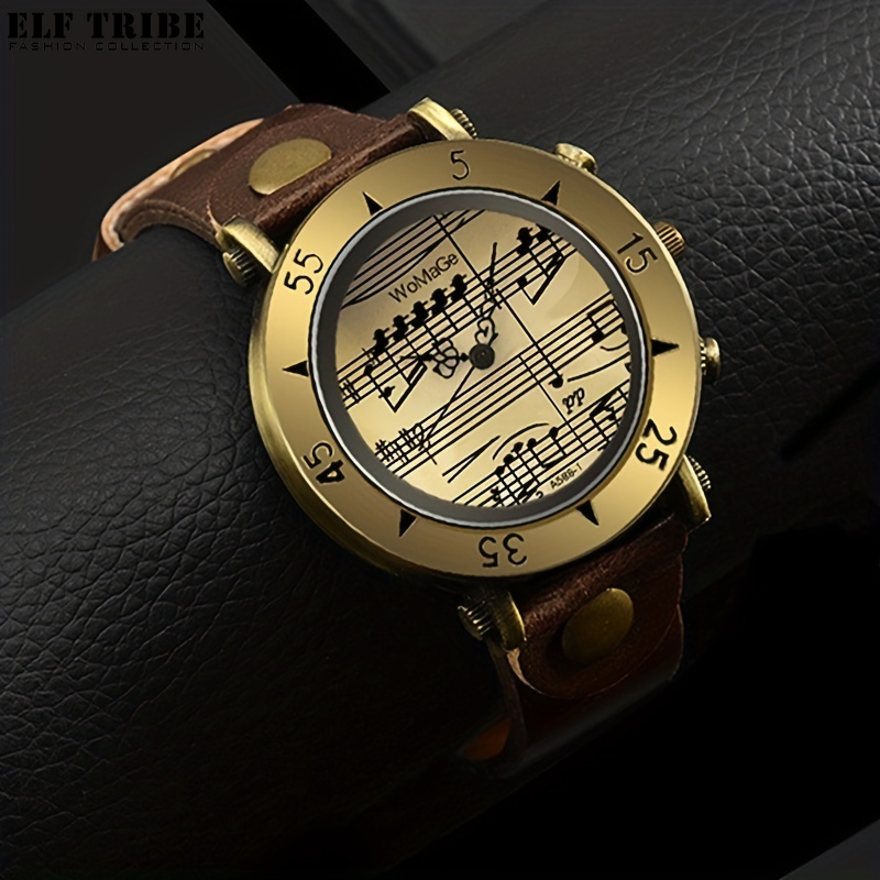 ELF TRIBE 1pc Vintage Music Symbol Quartz Watch ราคา 172 บาท*ส่งฟรี