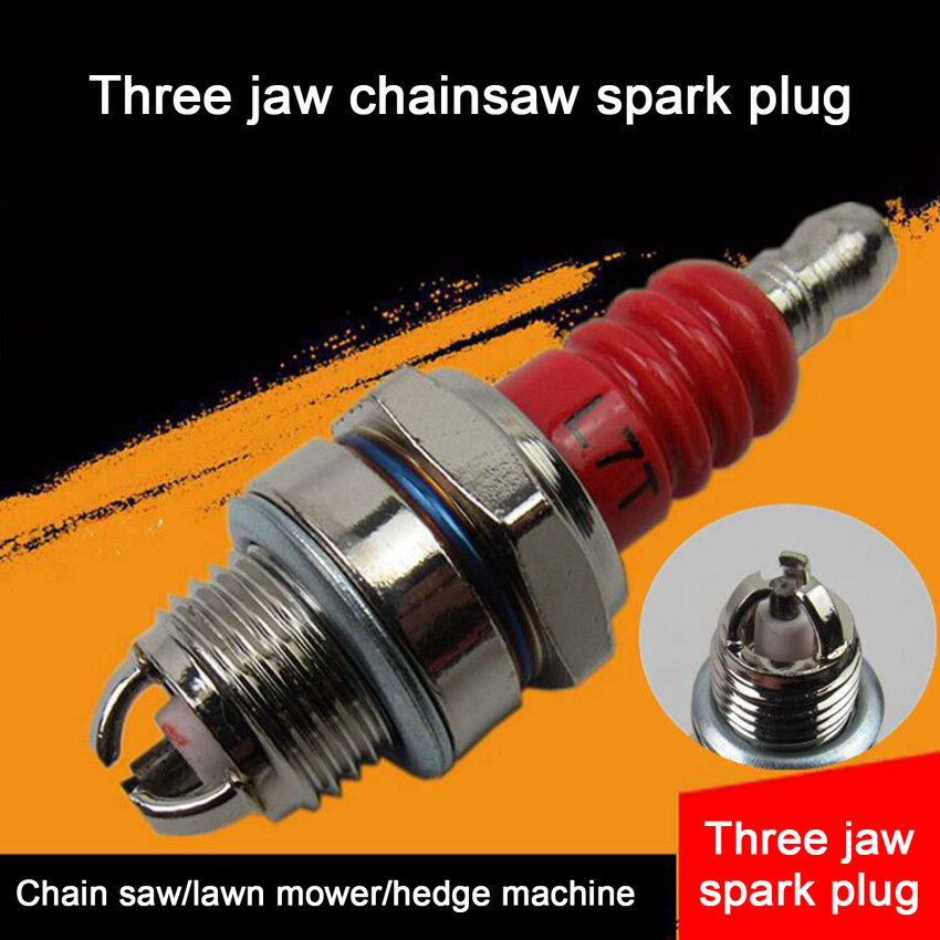 Three-sided Pole Spark Plug L7T 2 Stroke Electrode Gasoline Chainsaw Brush Cutter Engine 2500 3800 4500 5200 Replace Accessories ราคา 25 บาท*ส่งฟรี
