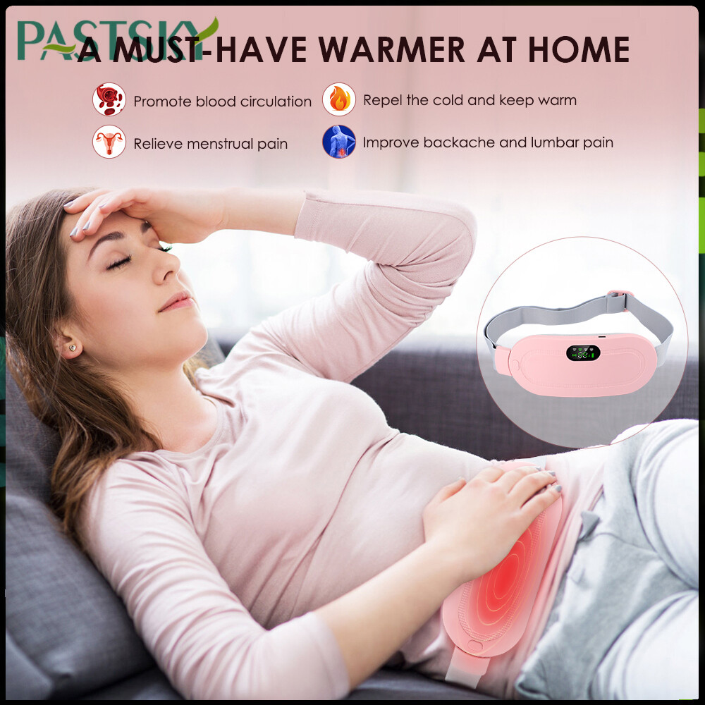 PASTSKY Menstrual Pain Heating Belt Smart Warm Heating Belt Heat Pad Hot Pads for Period Pain to Relieve Menstrual Cold and Waist Protection Adjust the Temperature 暖宫腰带
