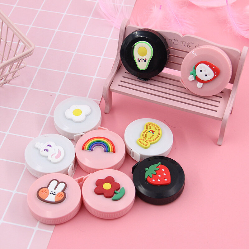 Shopthe Dải Băng May Đo Phim Hoạt Hình Dễ Thương Hình Tròn Đa Năng Bằng Nhựa Di Động Thước Dây Da Gia Dụng Thước Đo 15CM 1 Chiếc