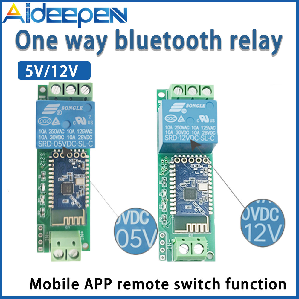 【Hàng Có Sẵn & Miễn Phí Vận Chuyển】mô-đun Rơ-le Bluetooth Một Chiều Aideepen 5V/12V Nguyên Bản Mô-đun Internet Of Things/Nhà Thông Minh/Ứng Dụng Di Động/Điều Khiển Từ Xa/Công Tắc