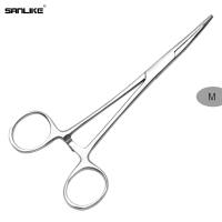 SANLIKE Stainless Steel Fishing Plier Fishing Locking Pliers Curved Tip Hook Remover Portable Fishing Tool