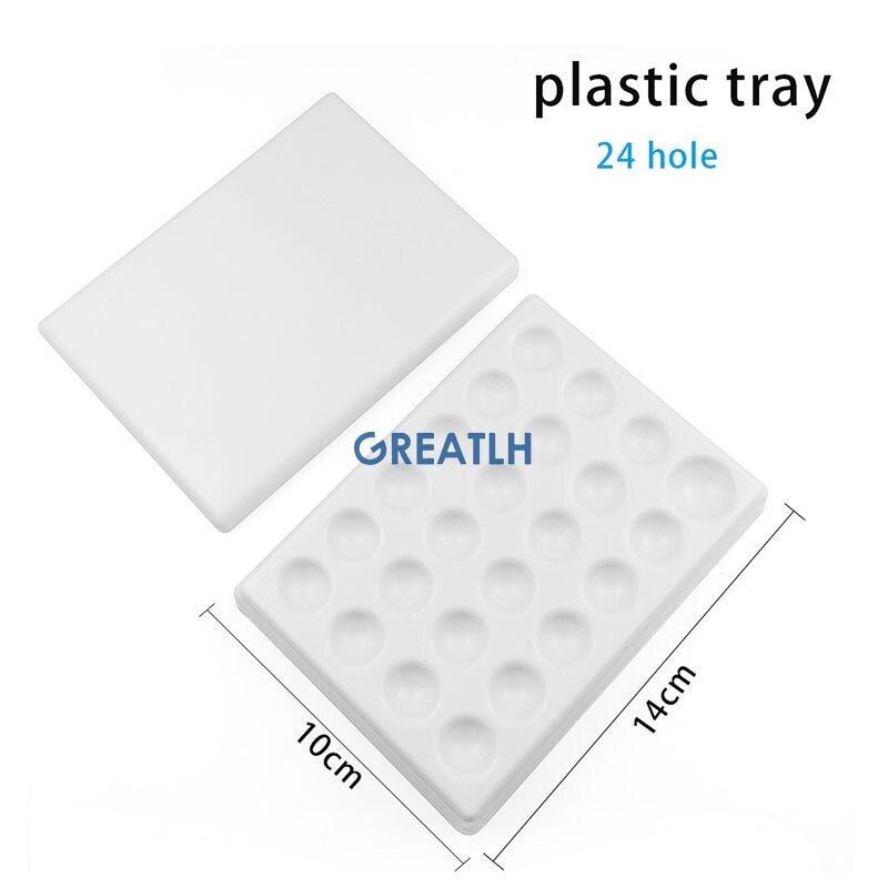 1 cái phòng thí nghiệm nha khoa trộn tưới nước bìa trong suốt đĩa sứ với 12/24/36 Palette giữ ẩm khe