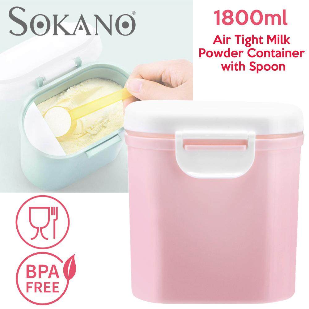 Portable Air Seal Milk Powder Air Tight Container with Spoon Milk Powder Container Storage Box Food Storage Box Bekas Susu Tepung