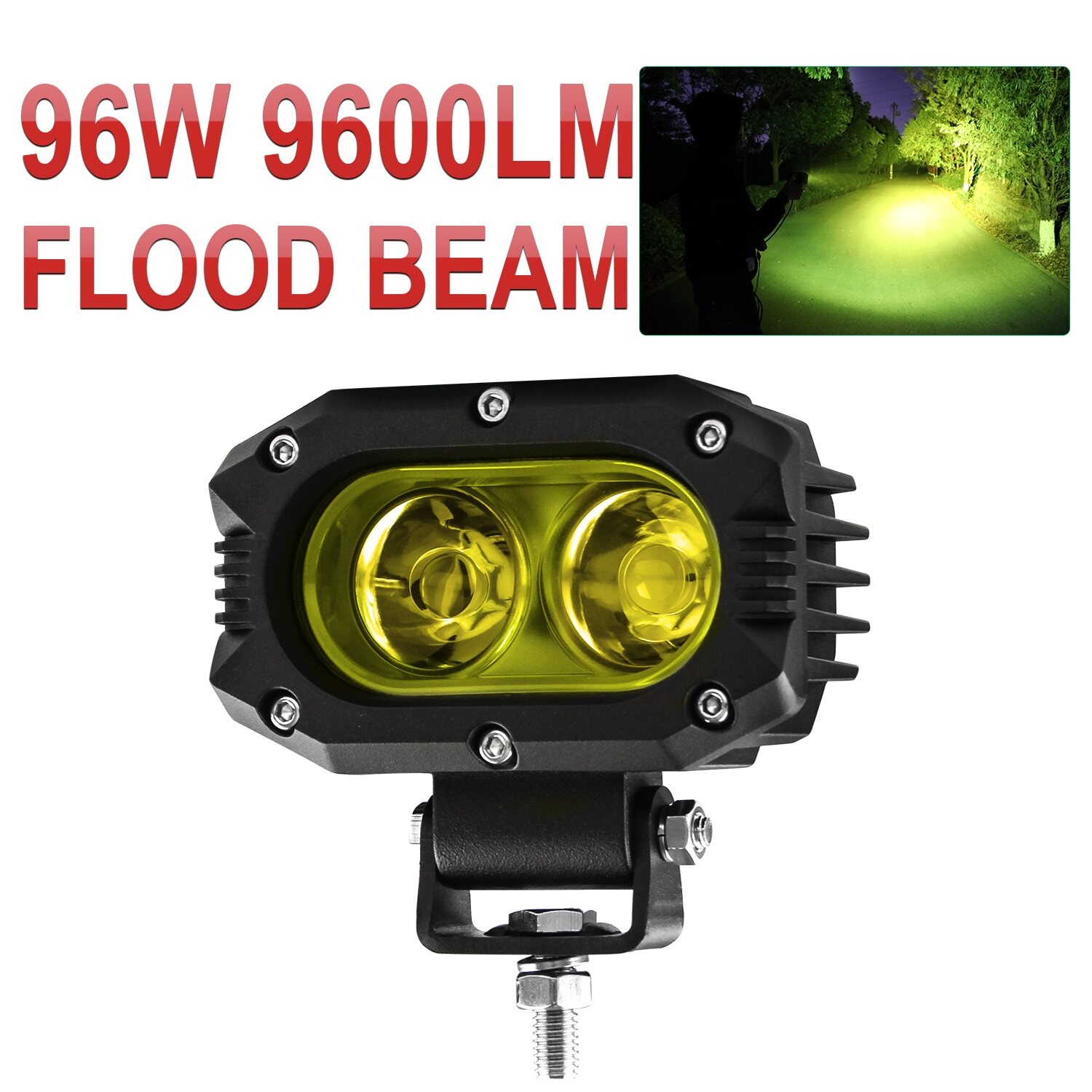 COLIGHT Thanh Đèn LED Làm Việc Địa Hình Siêu Sáng 4Inch 96W Thanh Đèn Pha Chiếu Điểm Đèn LED Sương Mù DRL 4X4 Thanh Đèn LED ATV Cho Xe Tải Lada 12V 24V