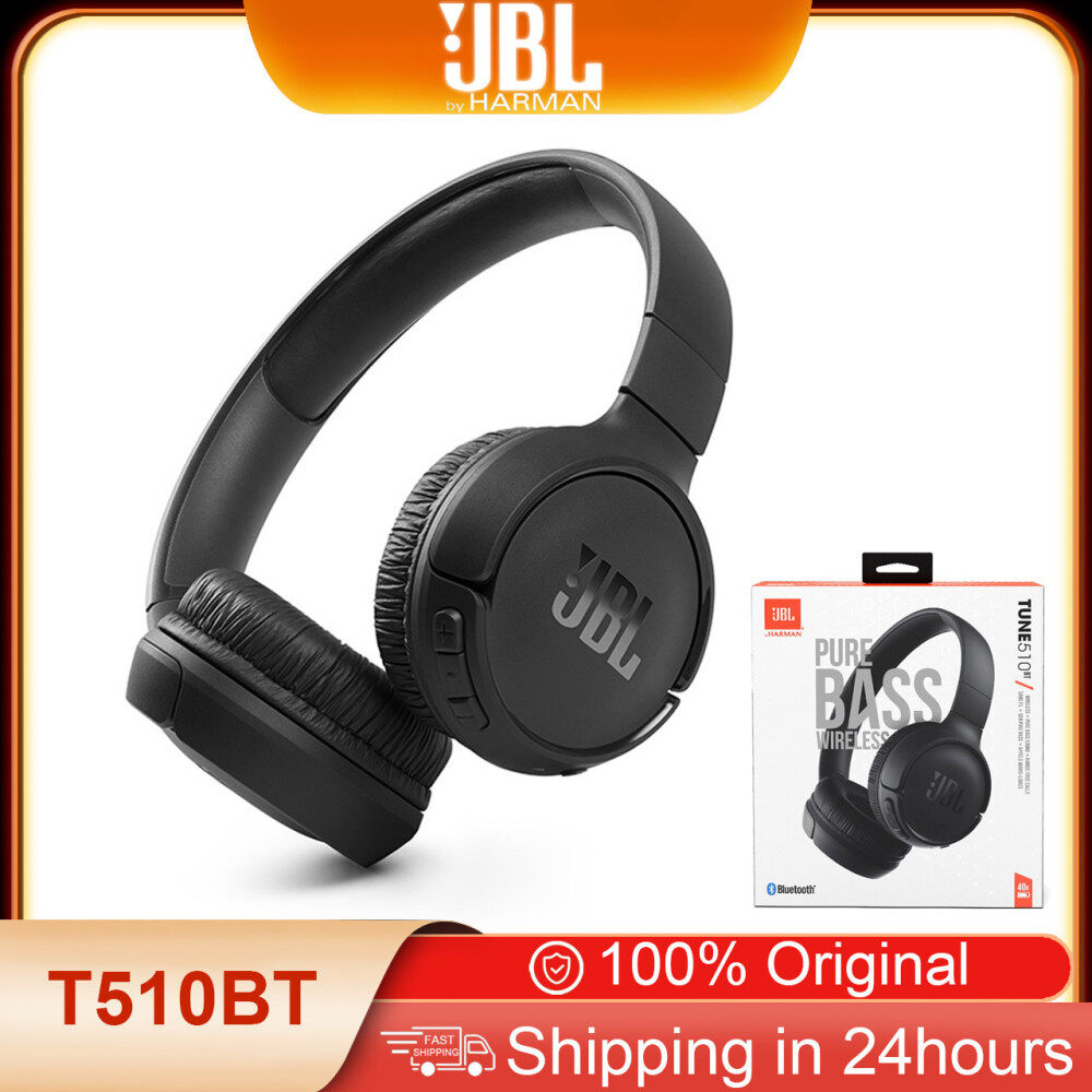 Ban Đầu Cho JBL Tune 510bt Không Dây On-Ear Headphone T510bt âm trầm thuần Âm Thanh Tai nghe bluetooth thể thao điện tử Tai Nghe mic rảnh tay