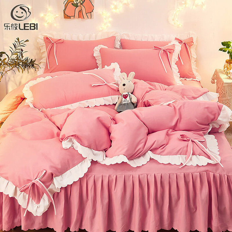 Lebi bộ chăn ga gối bốn món ga trải giường chăn lông vũ giường đôi