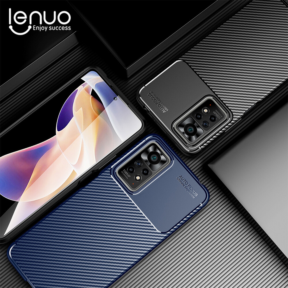 Lenuo Ốp lưng cho Xiaomi Redmi Note 11 Pro 5g Redmi Note 11S-sợi Carbon TPU Ốp lưng điện thoại điện thoại di động mờ chống trầy xước chống sốc