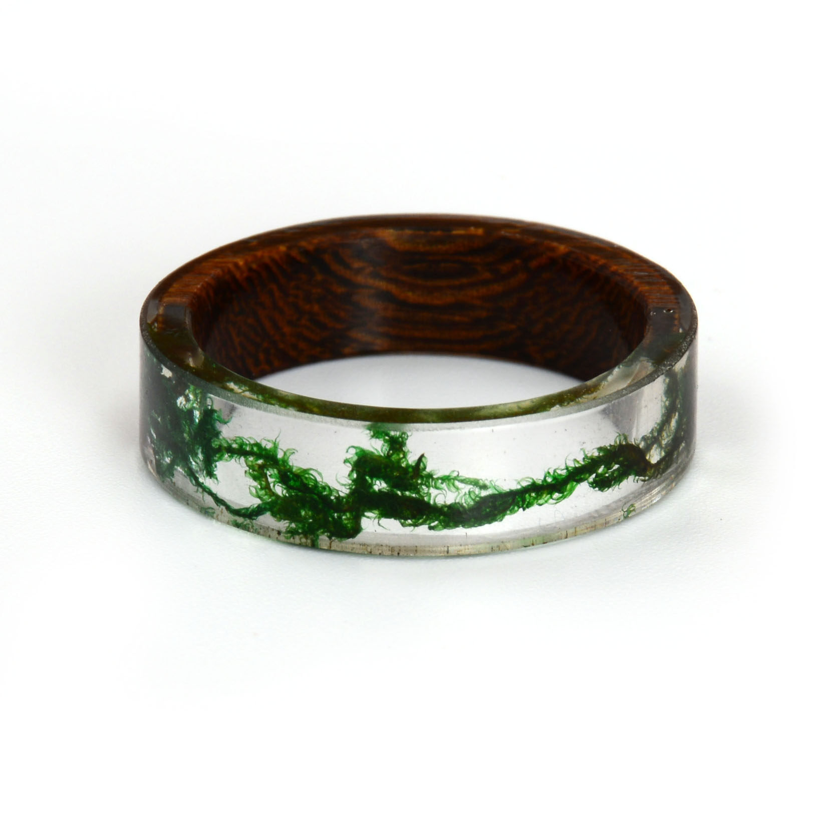 New Fashion Rings for Women Men Wood Resin Landscape Ring Transparent Male