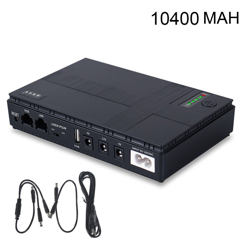 Bộ cấp nguồn liên tục 5v, 9v, 12v pin dự phòng ups mini cho wifi, bộ định tuyến, modem, camera an ninh
