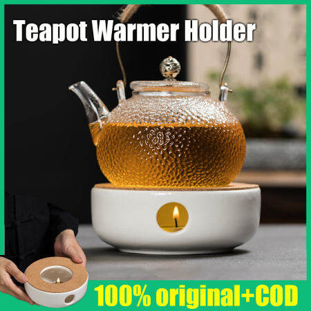 Mini Portable Ceramic Teapot Holder Base Teapot Warmer Insulation Base Coffee Water Warmer Candle Holder Tea Accessories